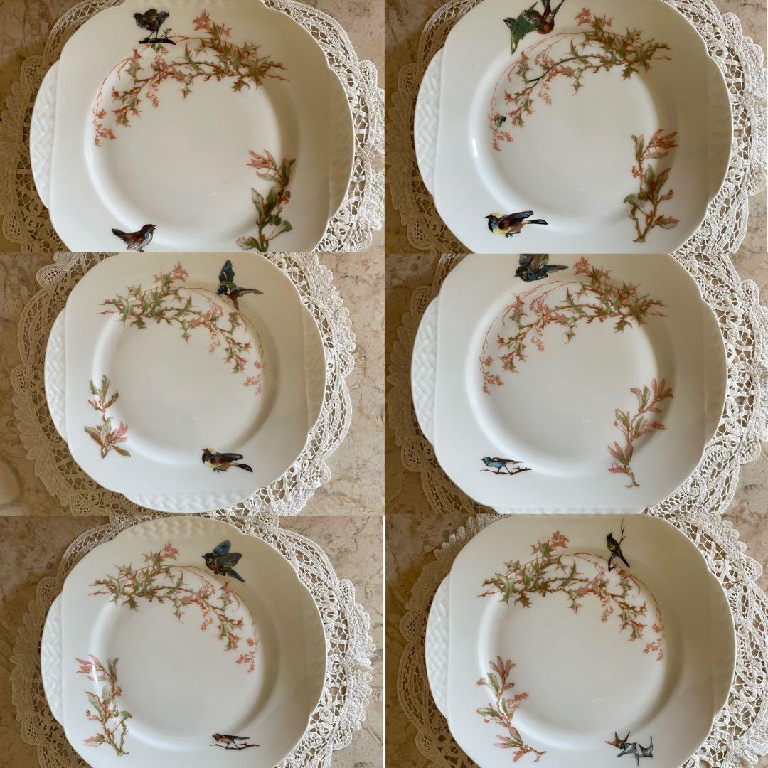 フランス アンティーク♡ リモージュ　ジャポニズム 鳥　皿　６枚