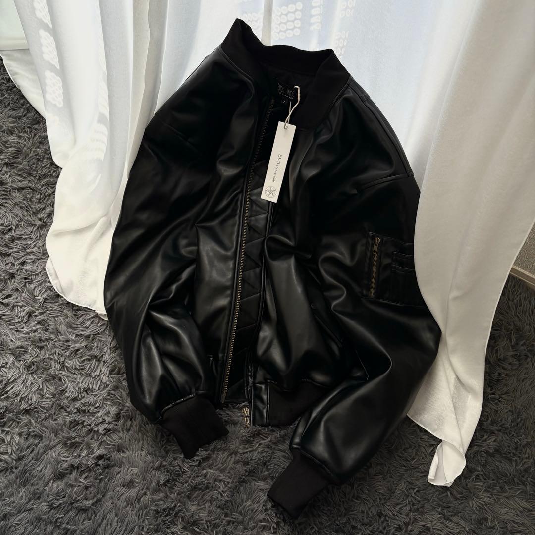 ジャケット・アウター emostanceclub leather bomber jacket