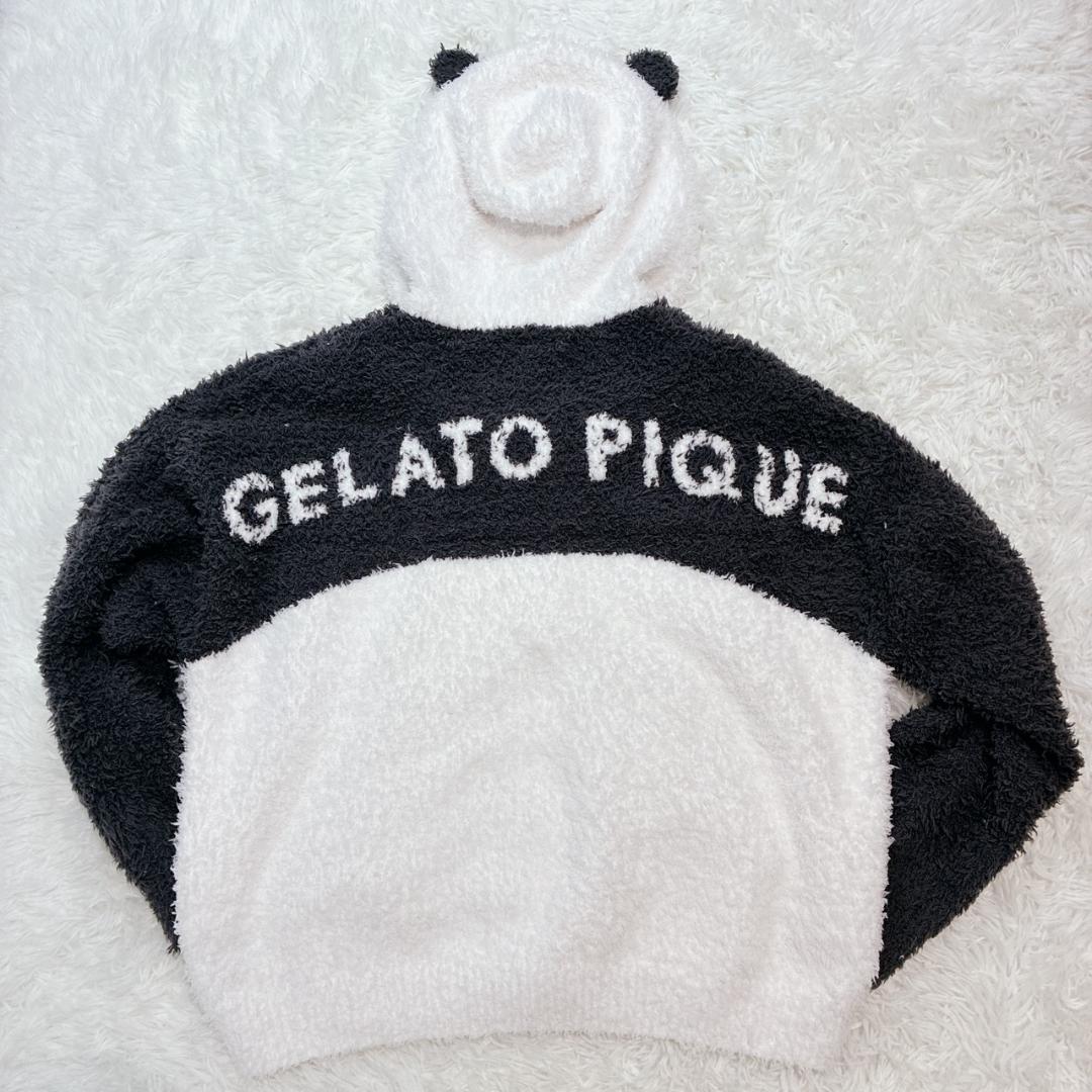 ジェラートピケ ルームウェア セットアップ 上下 パンダ ハロウィン パーカー