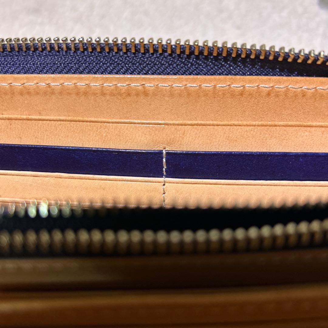 未使　BAGGY PORT KOI レザー ラウンドファスナー　長財布 ペイズリ