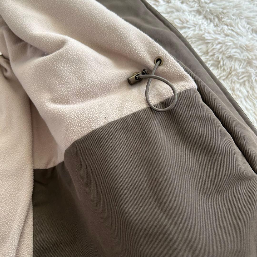 モンクレール　裏地ボア　茶タグ　ステンカラーコート　ロゴボタン