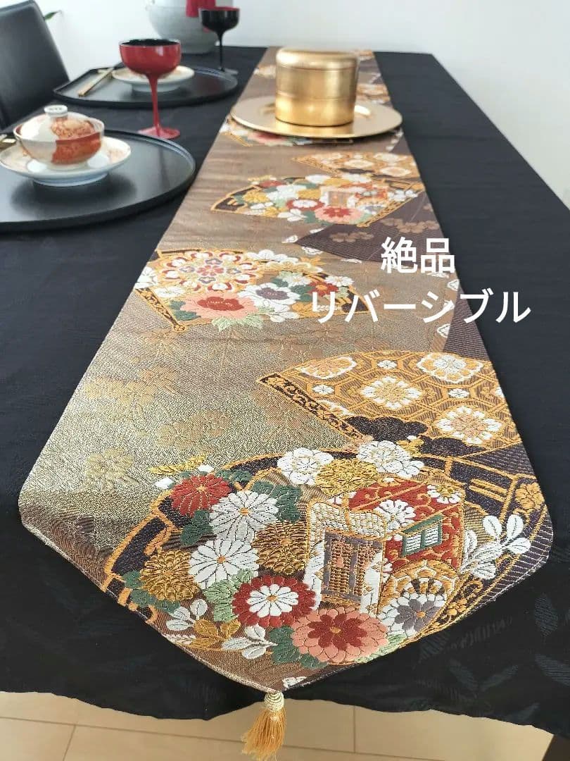 A962★逸品‼️全通帯‼️ひな祭り‼️テーブルランナー2m13cm