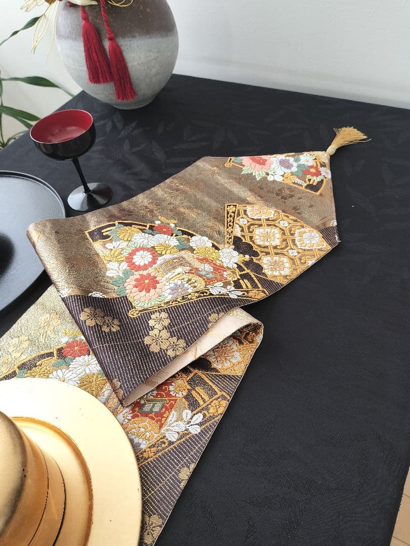 A962★逸品‼️全通帯‼️ひな祭り‼️テーブルランナー2m13cm