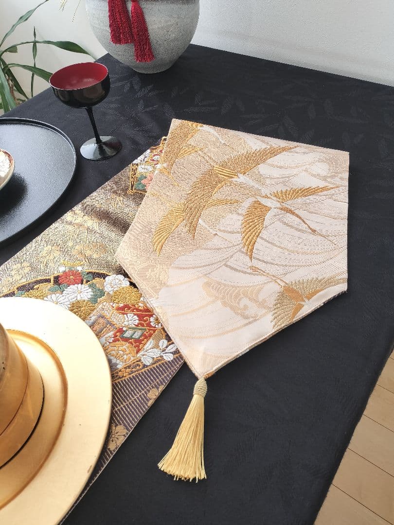 A962★逸品‼️全通帯‼️ひな祭り‼️テーブルランナー2m13cm