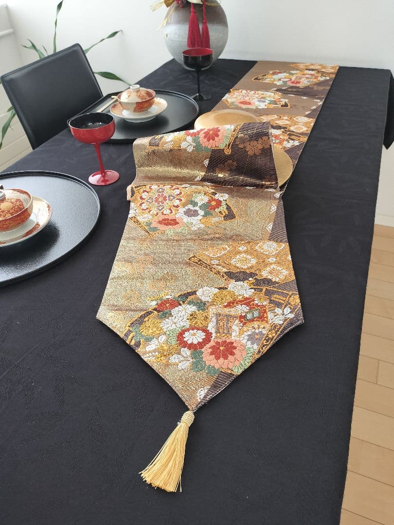 A962★逸品‼️全通帯‼️ひな祭り‼️テーブルランナー2m13cm