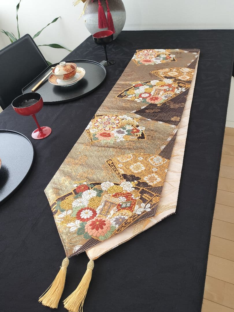 A962★逸品‼️全通帯‼️ひな祭り‼️テーブルランナー2m13cm