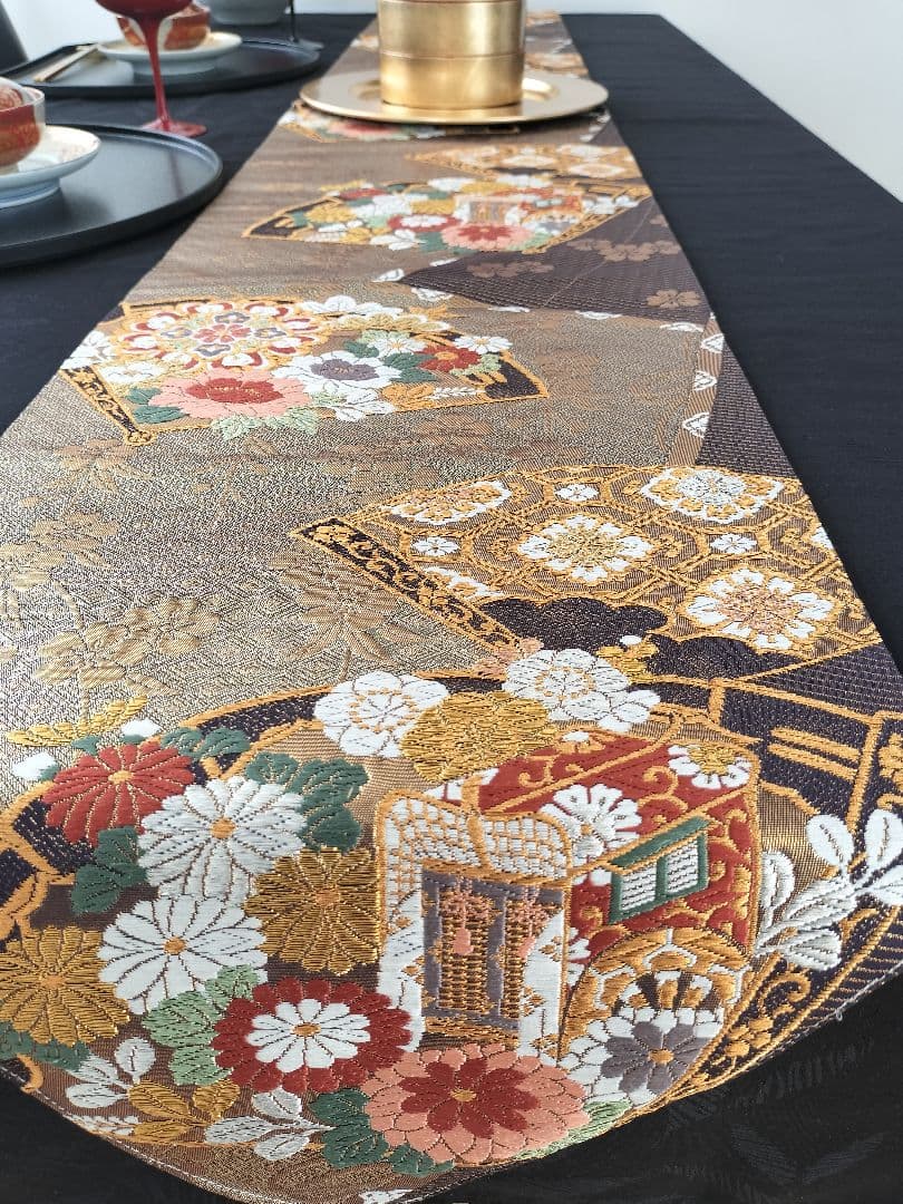 A962★逸品‼️全通帯‼️ひな祭り‼️テーブルランナー2m13cm