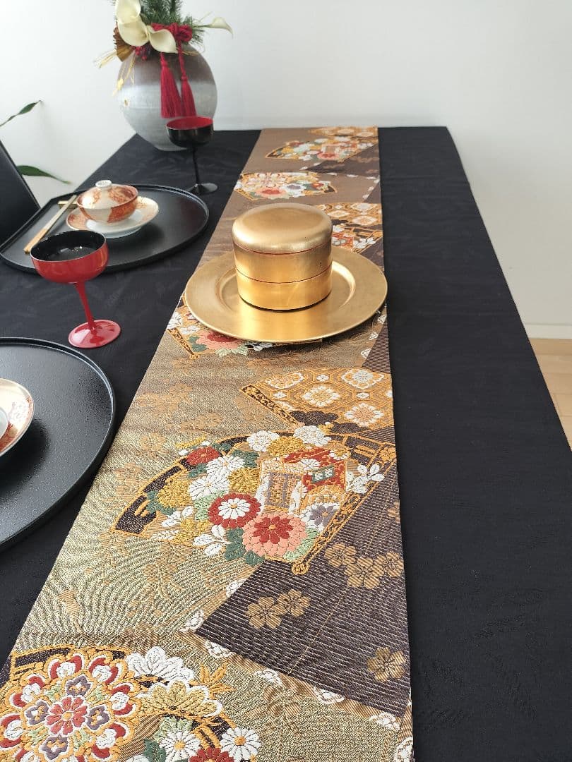 A962★逸品‼️全通帯‼️ひな祭り‼️テーブルランナー2m13cm