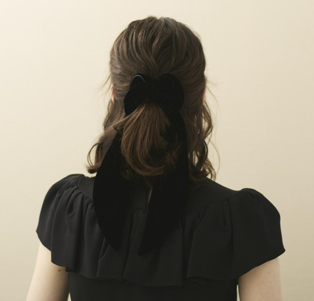 アレクサンドル ドゥ パリ タキマキ シュシュ ブラック フランス製