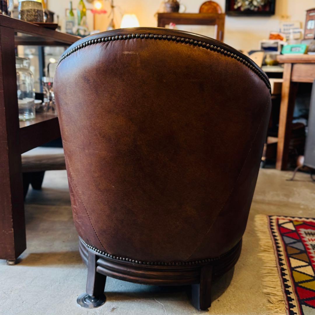 HALO ハロ ヴィンテージ レザー チューバチェア クラブチェア 英国家具