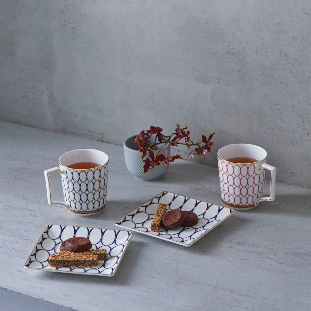 新品！ウェッジウッド　ルネッサンス ゴールド スクエア トレイ　2枚セット