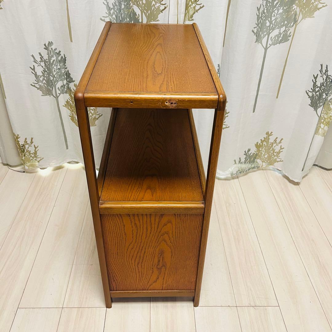 【良品】曙工芸製作所 キャビネット オーク材 リビング収納