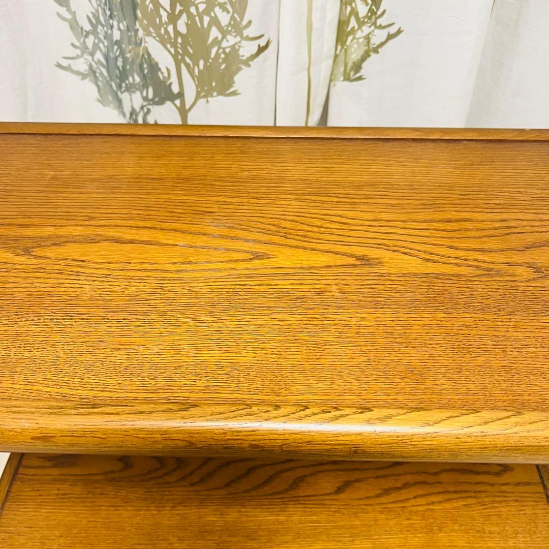 【良品】曙工芸製作所 キャビネット オーク材 リビング収納