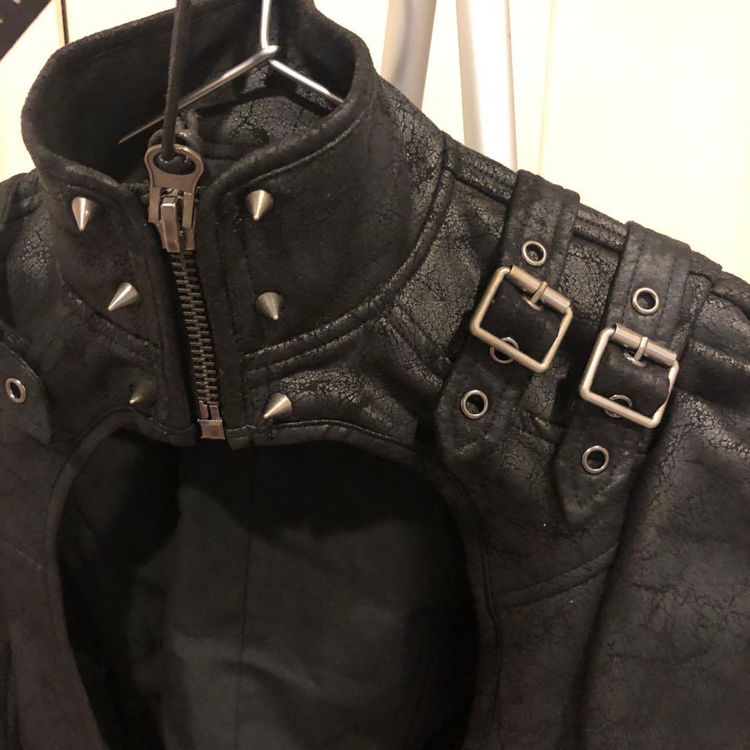 M*I様 パンクレイブ　スチームパンクバブルスリーブブラックショートコート