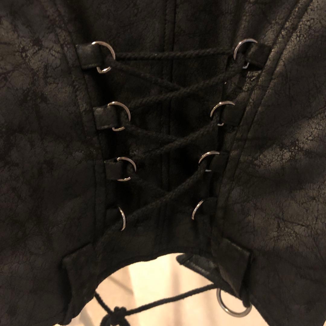 M*I様 パンクレイブ　スチームパンクバブルスリーブブラックショートコート