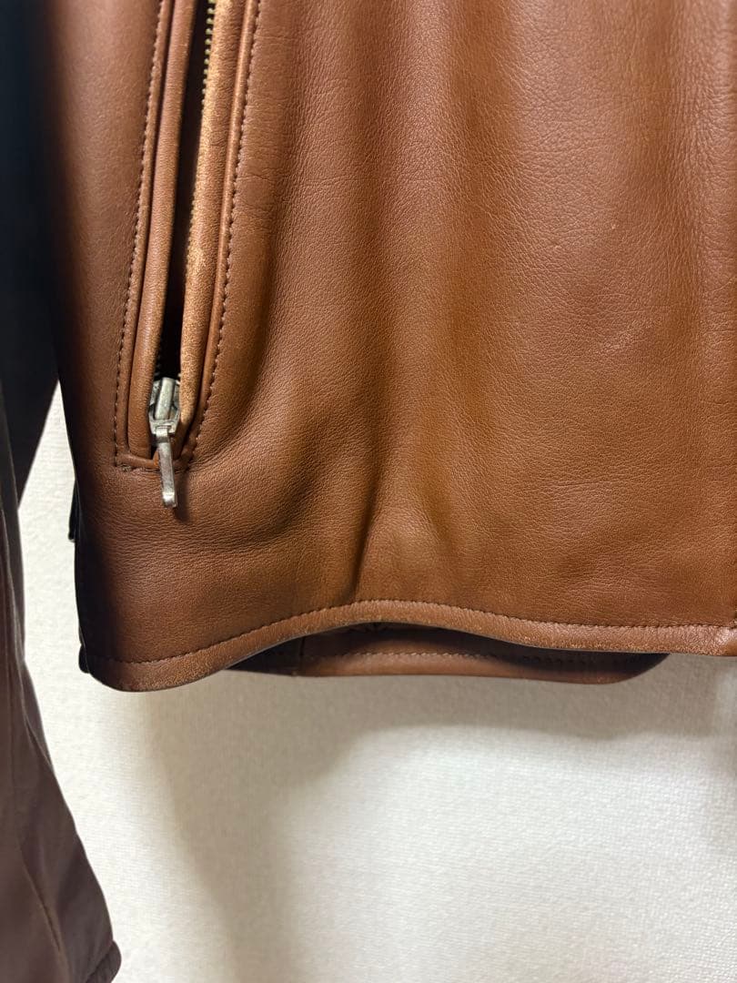 Harley Davidson ブラウン シングル　ライダースジャケット Ｌ