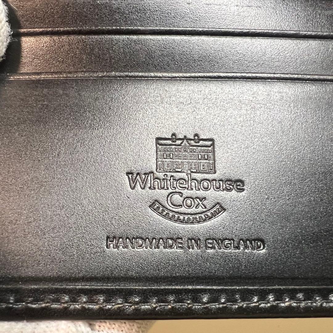 【数回使用程度】ホワイトハウスコックス 二つ折り財布 S7532 ブラック 箱付