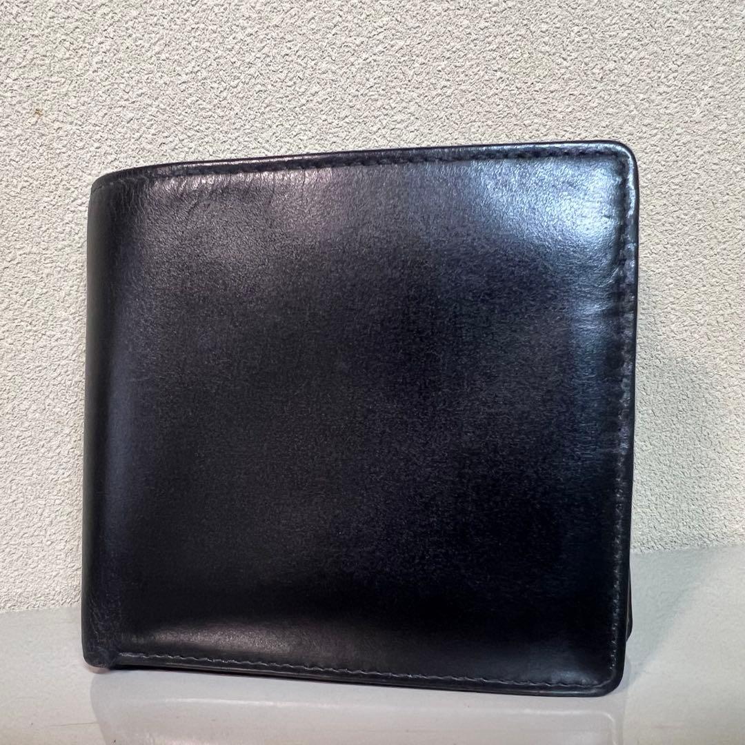 【数回使用程度】ホワイトハウスコックス 二つ折り財布 S7532 ブラック 箱付
