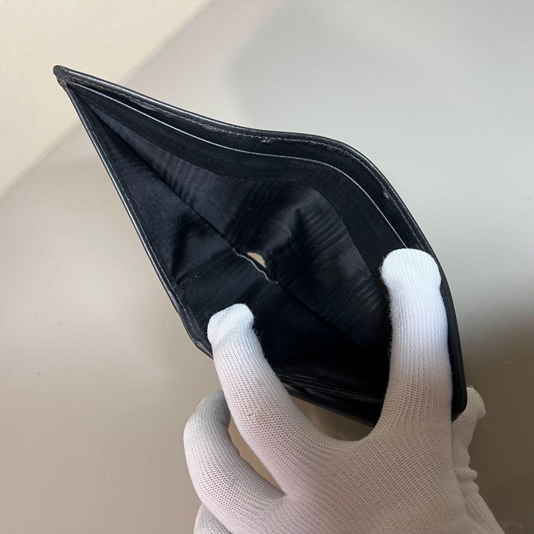 【数回使用程度】ホワイトハウスコックス 二つ折り財布 S7532 ブラック 箱付