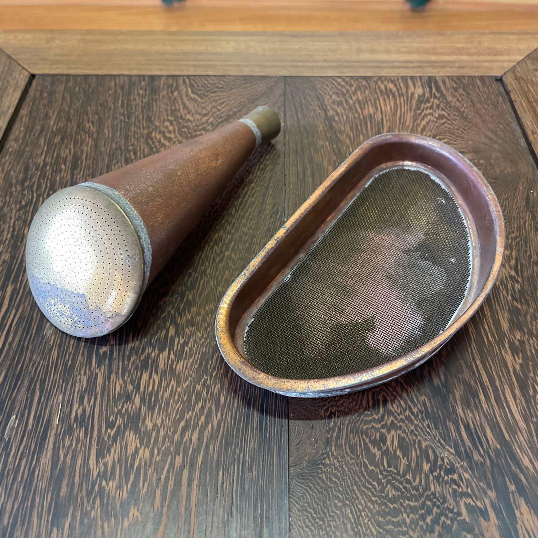 根岸産業「銅製 長竿如雨露４号」【昭和レトロ】