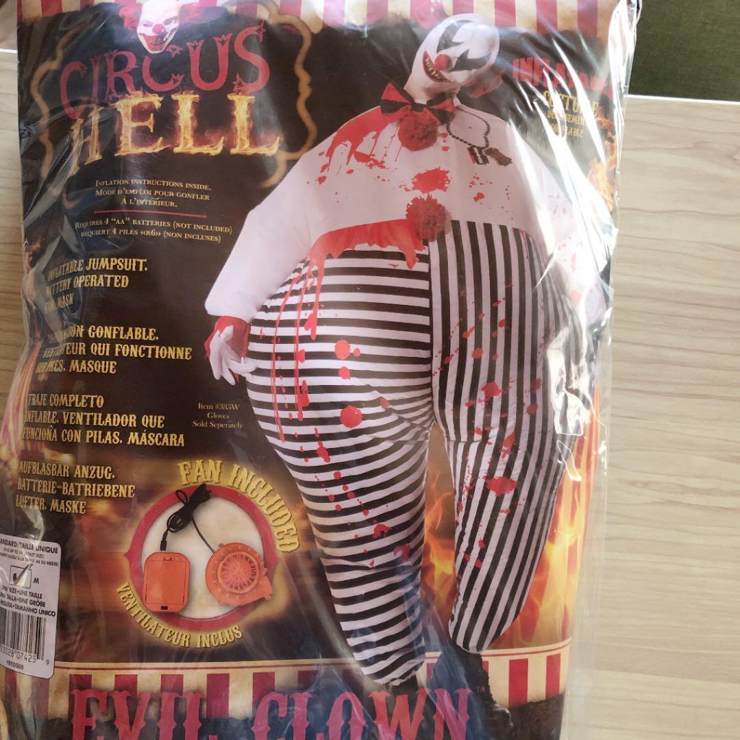 インフレタブルエビルクラウン コスチューム 男女共用 165cm-175cm