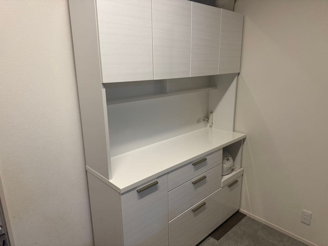 NITORI ニトリ　白　ホワイトキッチン収納　食器棚