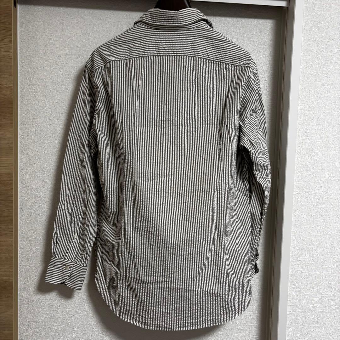 Giannetto ホリゾンタルカラーシアサッカーシャツ L