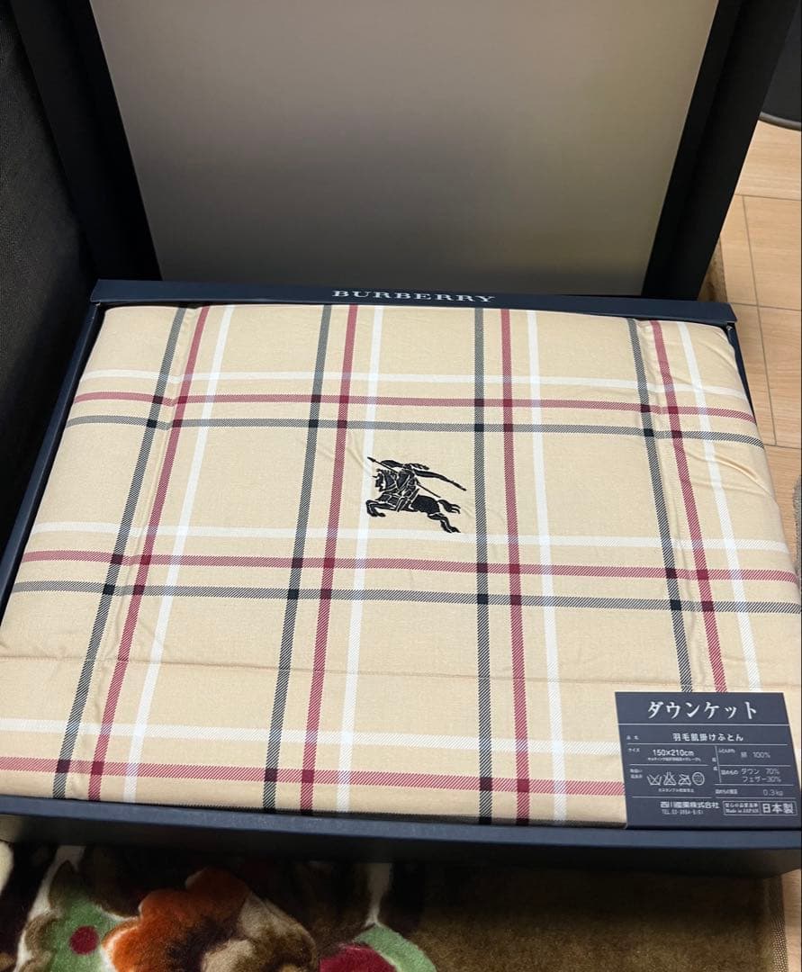 バーバリー 羽毛肌掛けふとん　BB8114 ADA2055103 未使用品