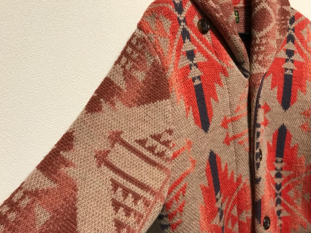 JELADO　ジェラード ラグナ ショールカラー　カーディガン　ネイティブ柄