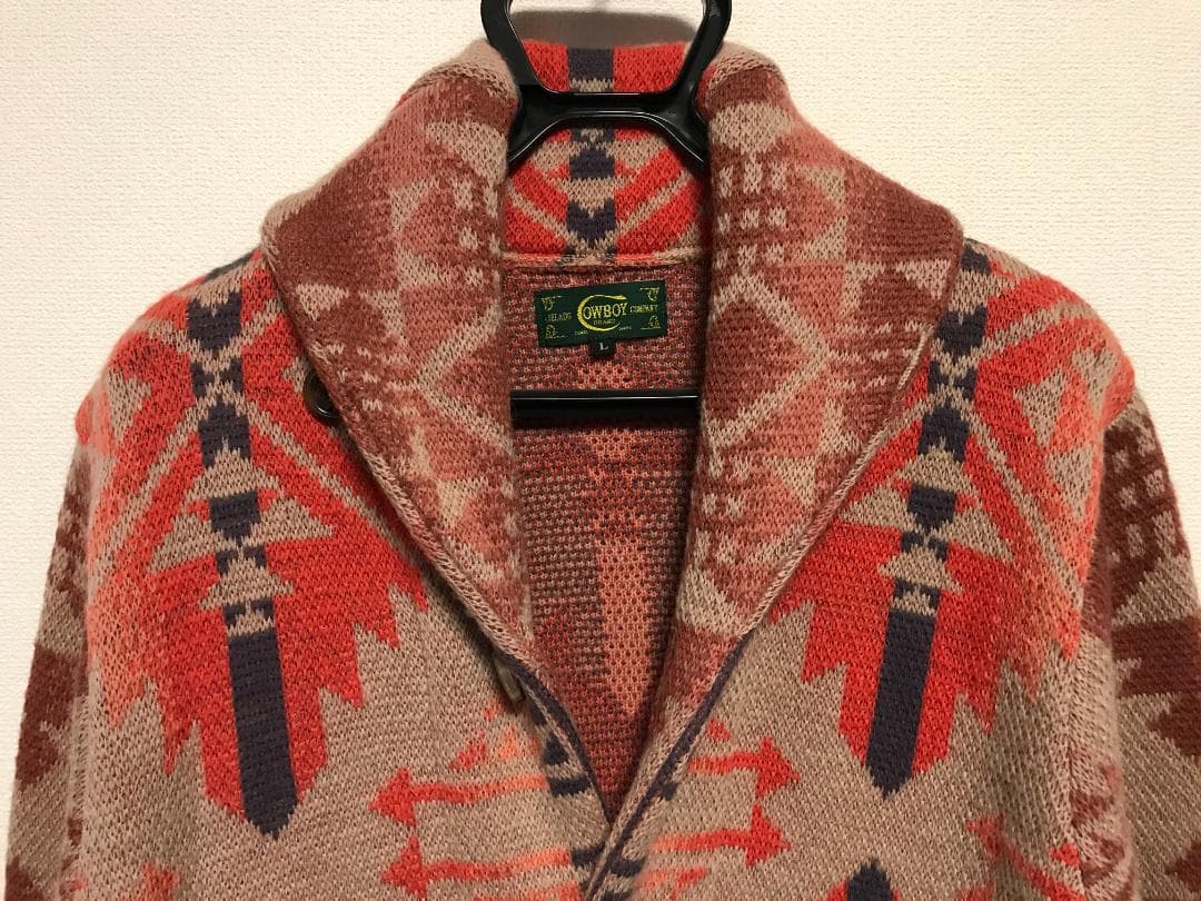 JELADO　ジェラード ラグナ ショールカラー　カーディガン　ネイティブ柄