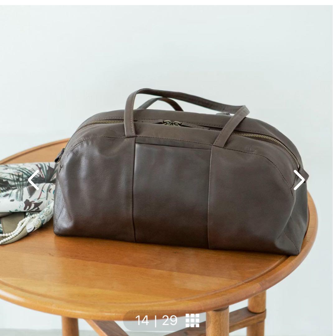 「がんばりどきも私らしく」一田憲子さんとつくったラウンドレザーバッグブラウン