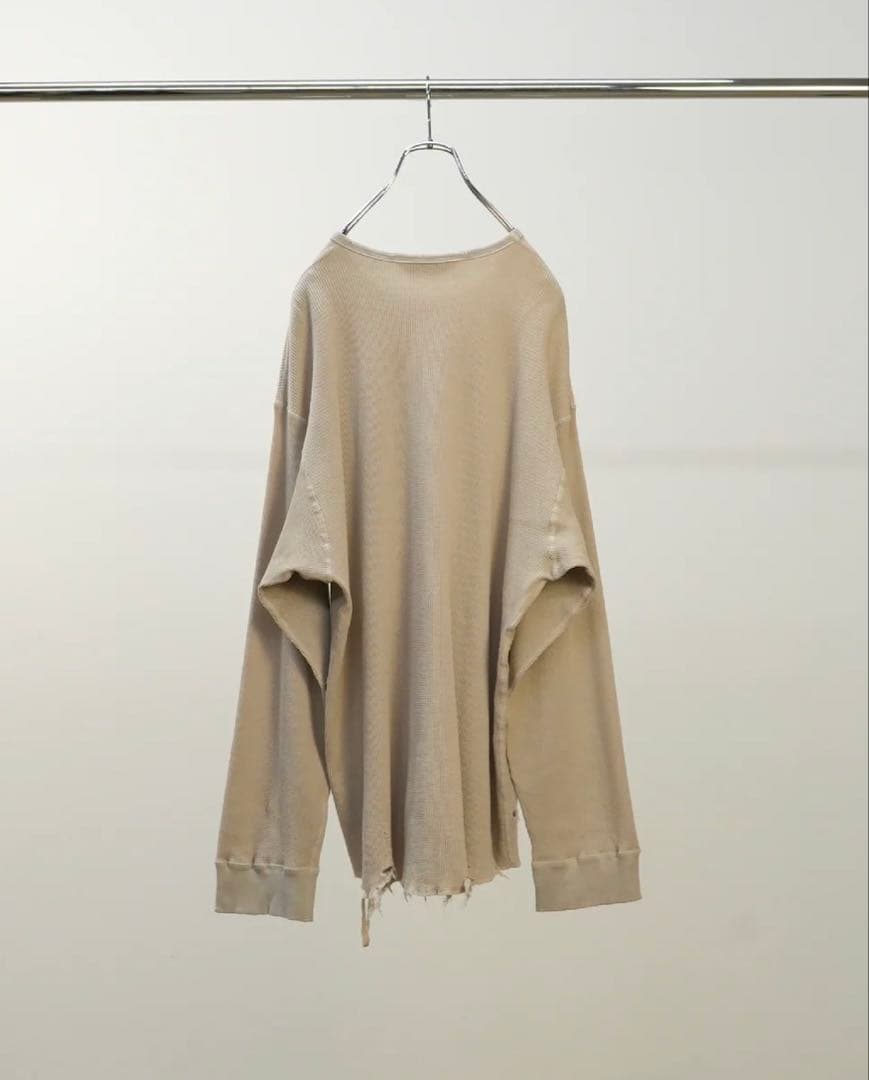 【サイズ1】DAMAGE WAFFLE CREW LS T-SHIRT