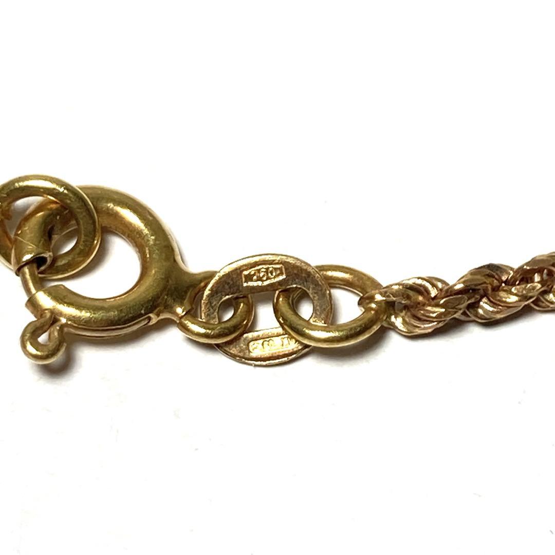EK184 750刻印 K18 ゴールドツイストチェーンブレスレット