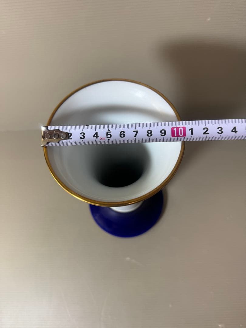 2924 深川製磁　ブルーチャイナ　花瓶　未使用