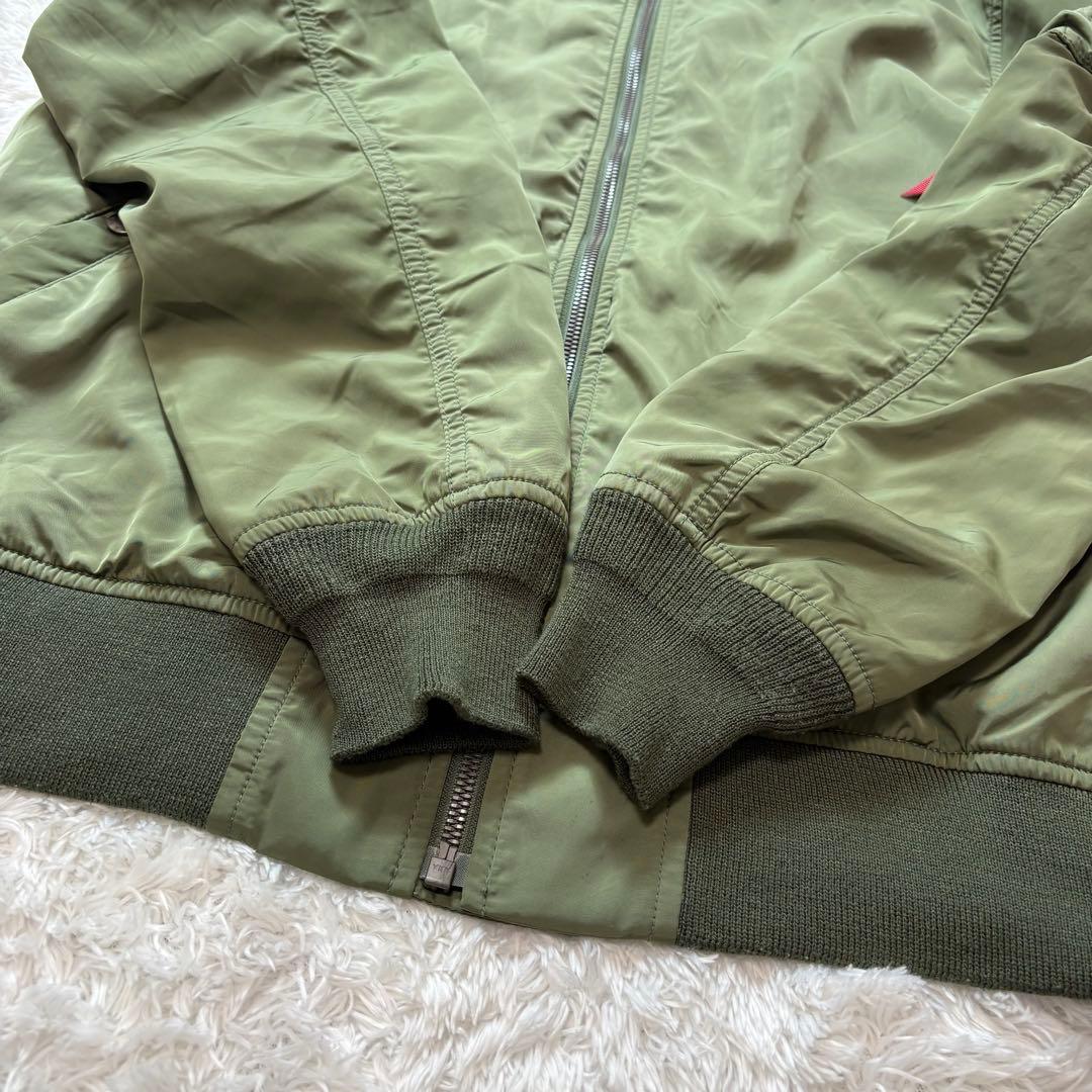 ALPHA MA-1 フライトジャケット オリーブ XL 薄手