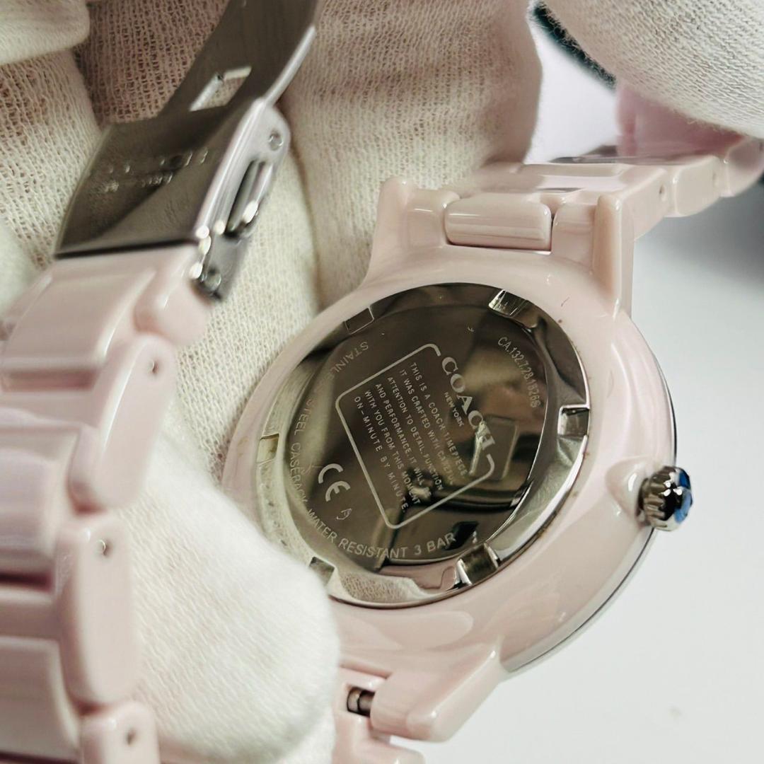 未使用 COACH AUDREY コーチ オードリー 腕時計 セラミック ピンク