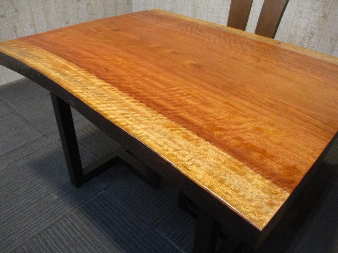 ＃1581■　ブビンガ　一枚板　テーブル　ローテーブル　ダイニング　座卓　デスク