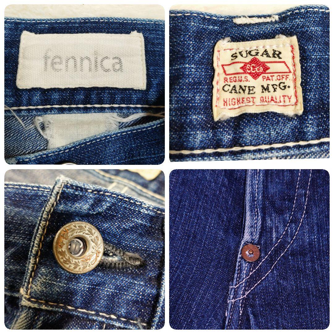 シンチバック 赤耳 別注 希少 fennica × SUGARCANE デニム