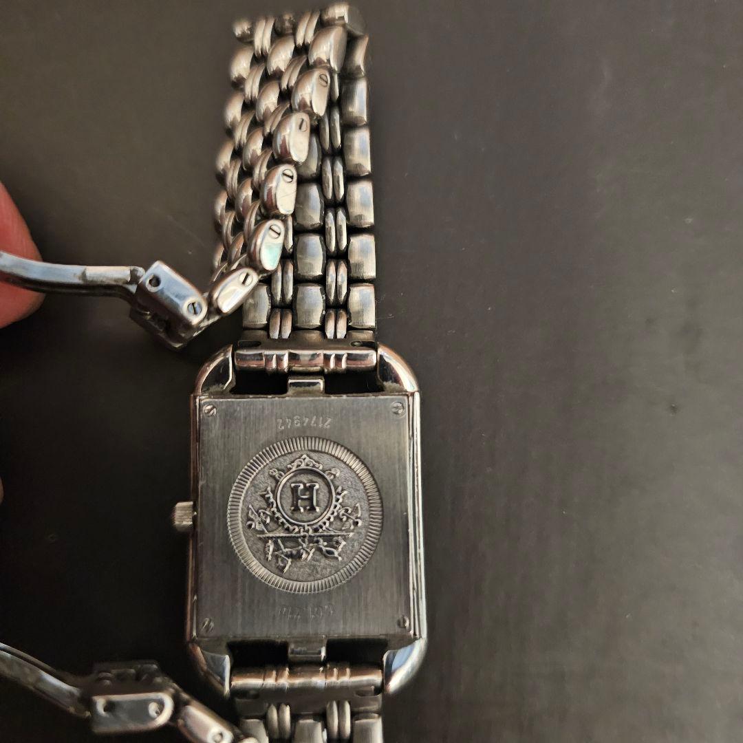 HERMES エルメス　ケープコッド希少ピンク文字盤レディース腕時計　稼働良好。