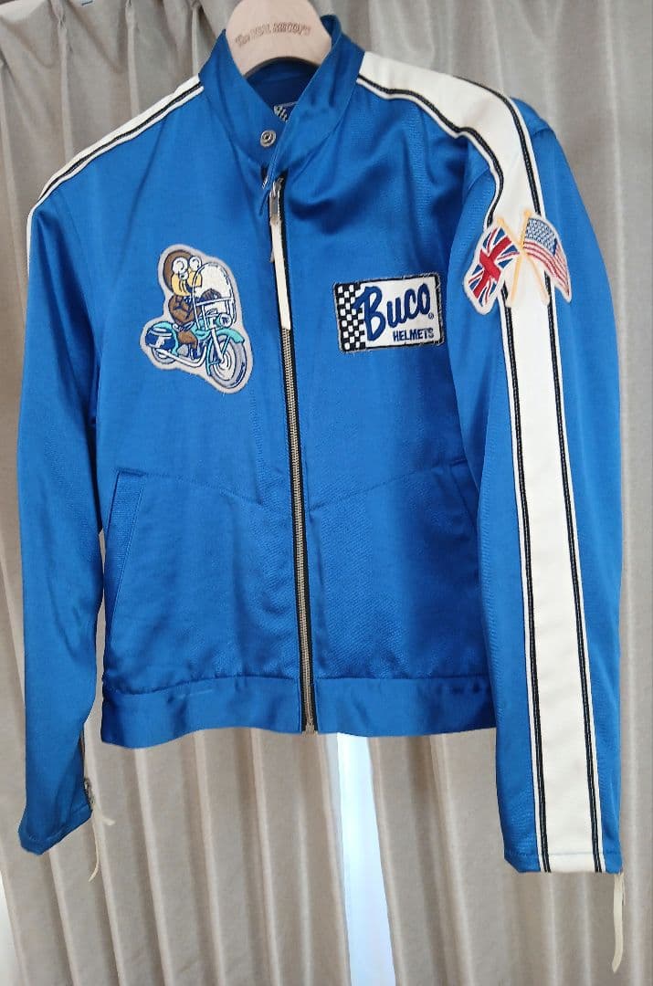 BUCO ブコ レーシングジャケット 36 ジョンソンモータース ブルー