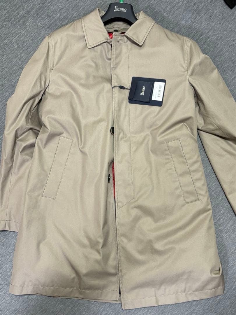 【新品】ヘルノ コート デロン グレー ベージュ メンズ HERNO