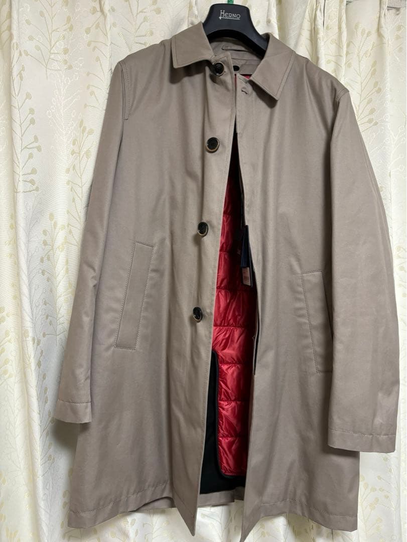 【新品】ヘルノ コート デロン グレー ベージュ メンズ HERNO