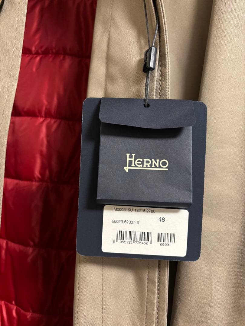 【新品】ヘルノ コート デロン グレー ベージュ メンズ HERNO