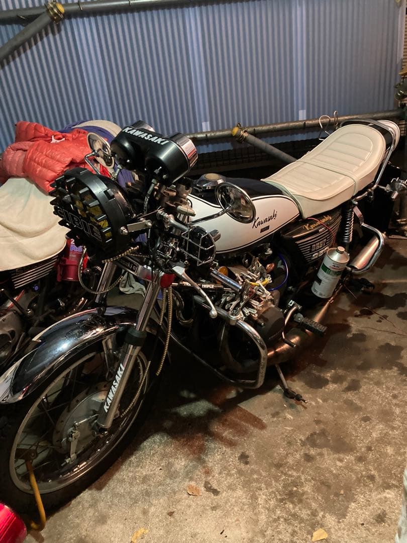 旧車‼️カワサキ　KH250/400 250SS/350SS マッハ‼️シート‼️白
