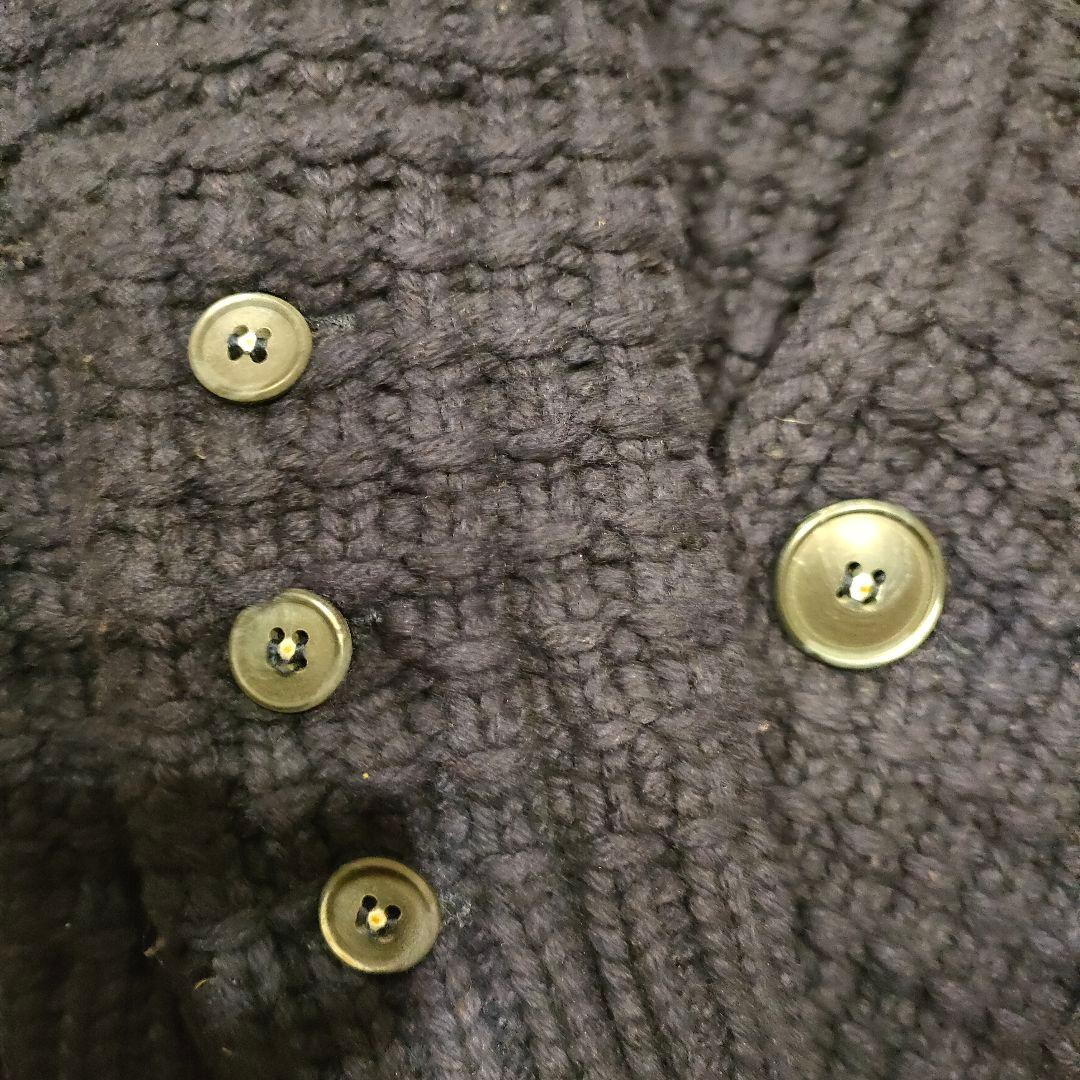 美品 Bark ニット チェスターコート 極厚ニット 迷彩柄 イタリア製