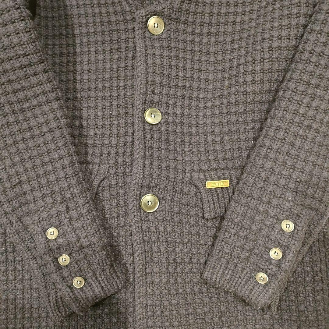 美品 Bark ニット チェスターコート 極厚ニット 迷彩柄 イタリア製