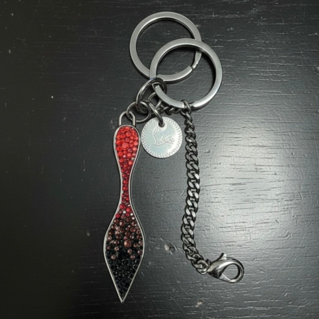 【極美品】クリスチャンルブタン キーリング レッドソール ストラス 完備品