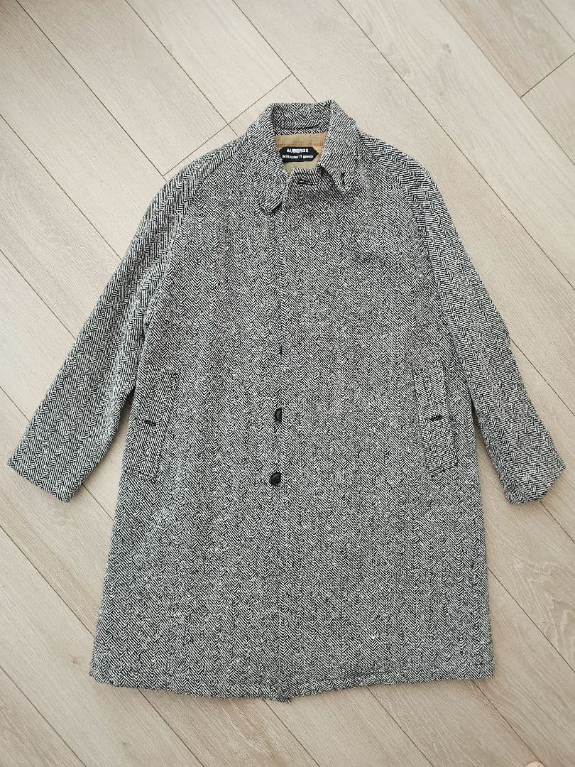 【最終価格】AUBERGEヘリンボーン ステンカラーコート