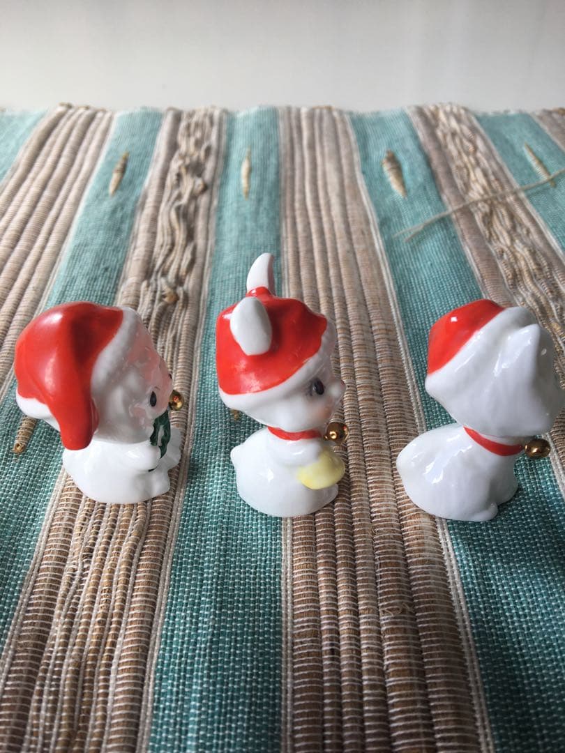 ヴィンテージ　ナプコ社　クリスマスフィギュア　陶器製