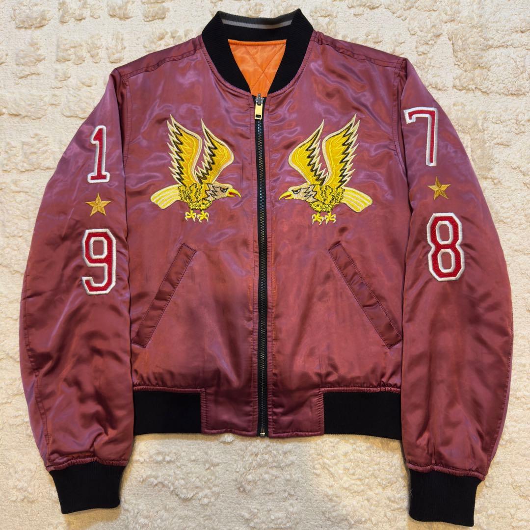 【ディーゼル】Sサイズ MA-1 刺繍デザイン ディーゼル バーガンディ